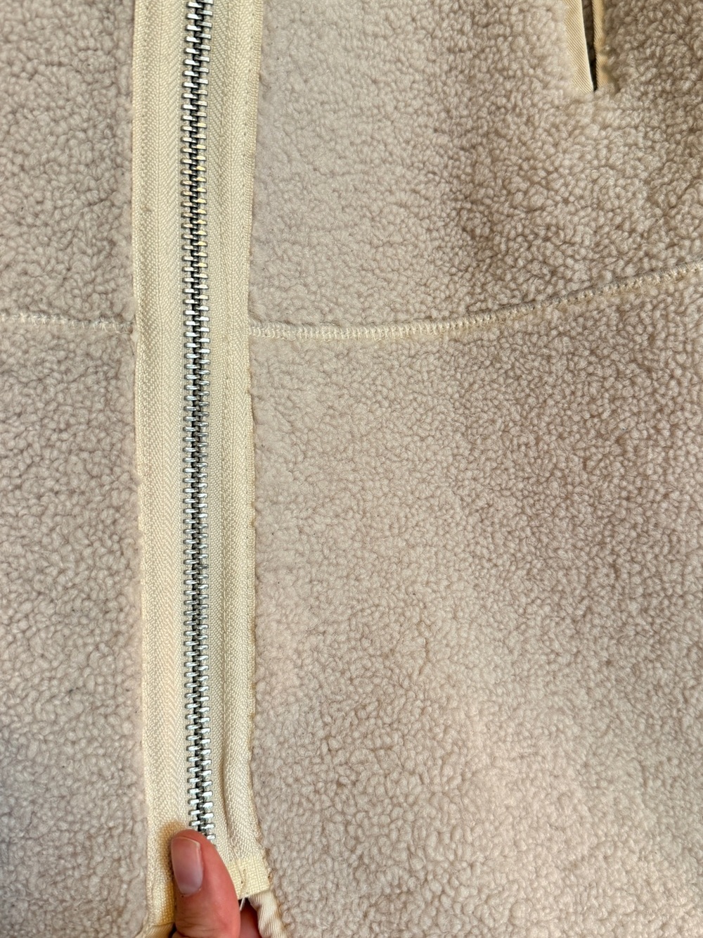 H&M Cream Teddy Zip Jacket - Picture 3 of 4